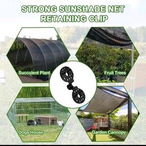 97 Pcs Shade Cloth Plastic Clips Garden Netting Fixing Clamps Black USA